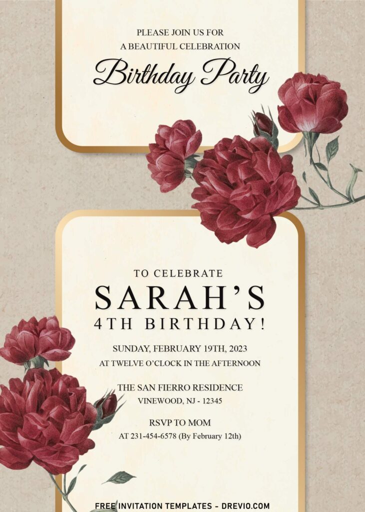 7+ Shabby Chic Floral Wedding Invitation Templates