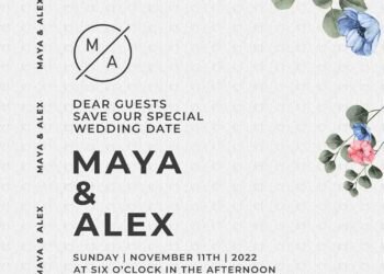 8+ Watercolor Blue Thistle And Anemone Wedding Invitation Templates