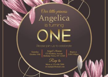 8+ Jewel Tone Amaryllis Wedding Invitation Templates