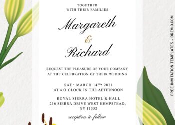 8+ Stunning Yellow Lily Garden Wedding Invitation Templates