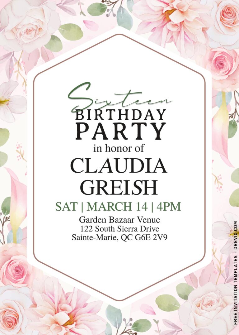 8+ Dusty Rose Floral Wedding Invitation Templates