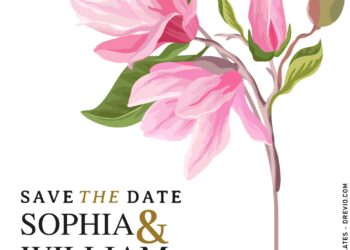 9+ Modern Magnolia Arch Floral Wedding Invitation Templates