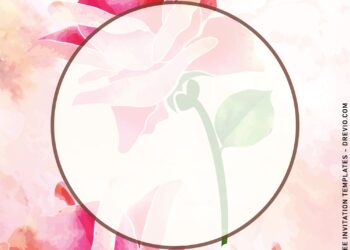 7+ Watercolor Magnolia Blooms Floral Invitation Templates with beautiful pink watercolor magnolia