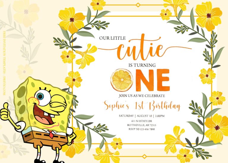10+ Adventure Together Spongebob Squarepants Birthday Invitation Templates Title
