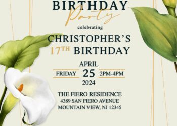 10+ Adorable Pink Lily Birthday Invitation Templates