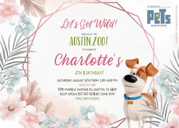 10+ The Secret Life Of Pet In Action Birthday Invitation Templates Title