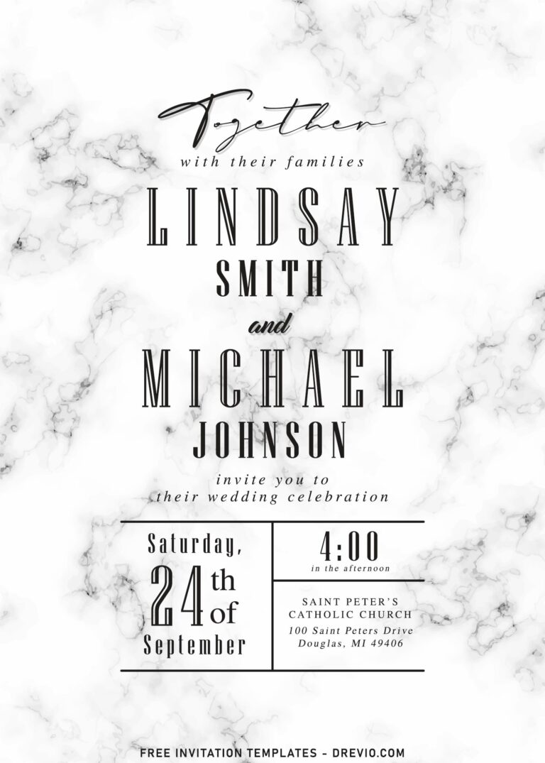 11+ Insta-Worthy Marble Wedding Invitation Templates