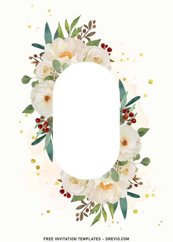11 Floral Frame Wedding Invitation Templates
