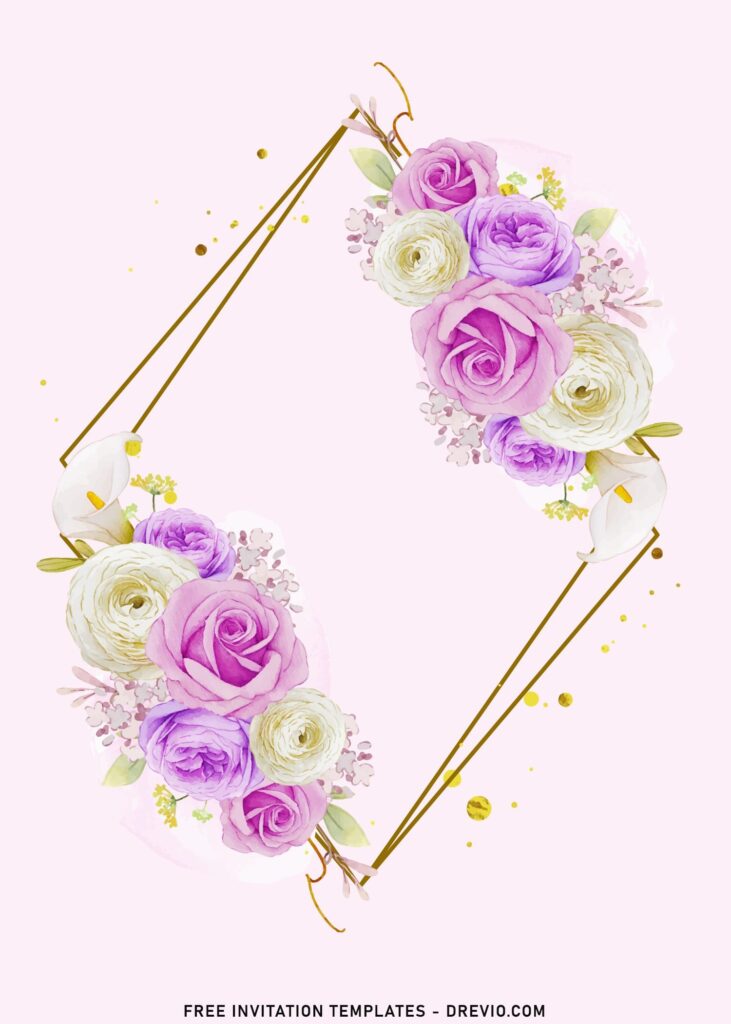 11 Hand Drawn Floral Frame Birthday Invitation Templates
