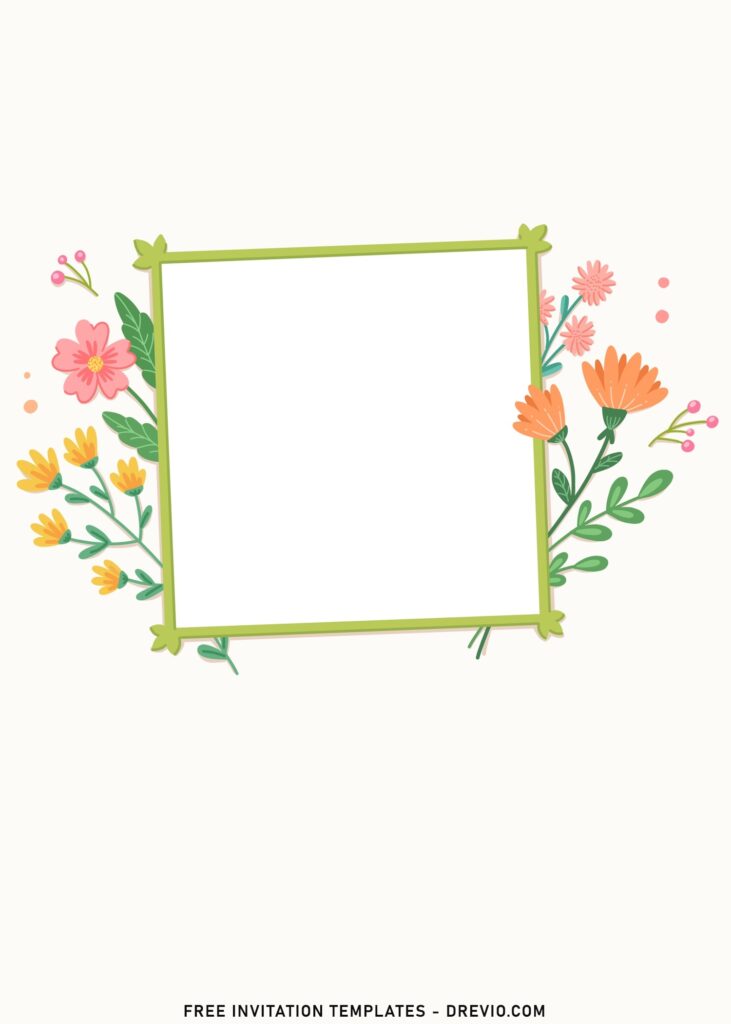 11 Watercolor Floral Frame Birthday Invitation Templates
