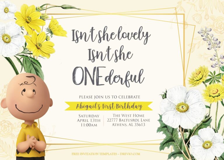 12+ Makes A Friendship The Peanuts Birthday Invitation Templates Title