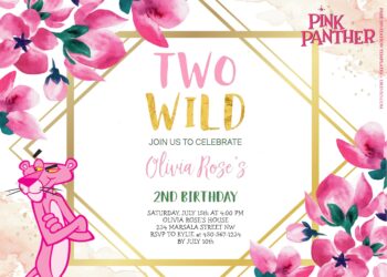 12+ Pink Panther Romance Bash Birthday Invitation Templates Title