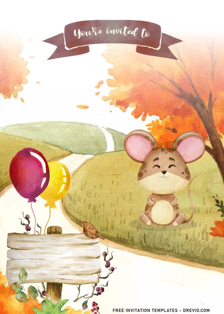 7+ Gender Neutral Woodland Birthday Invitation Templates with garden background