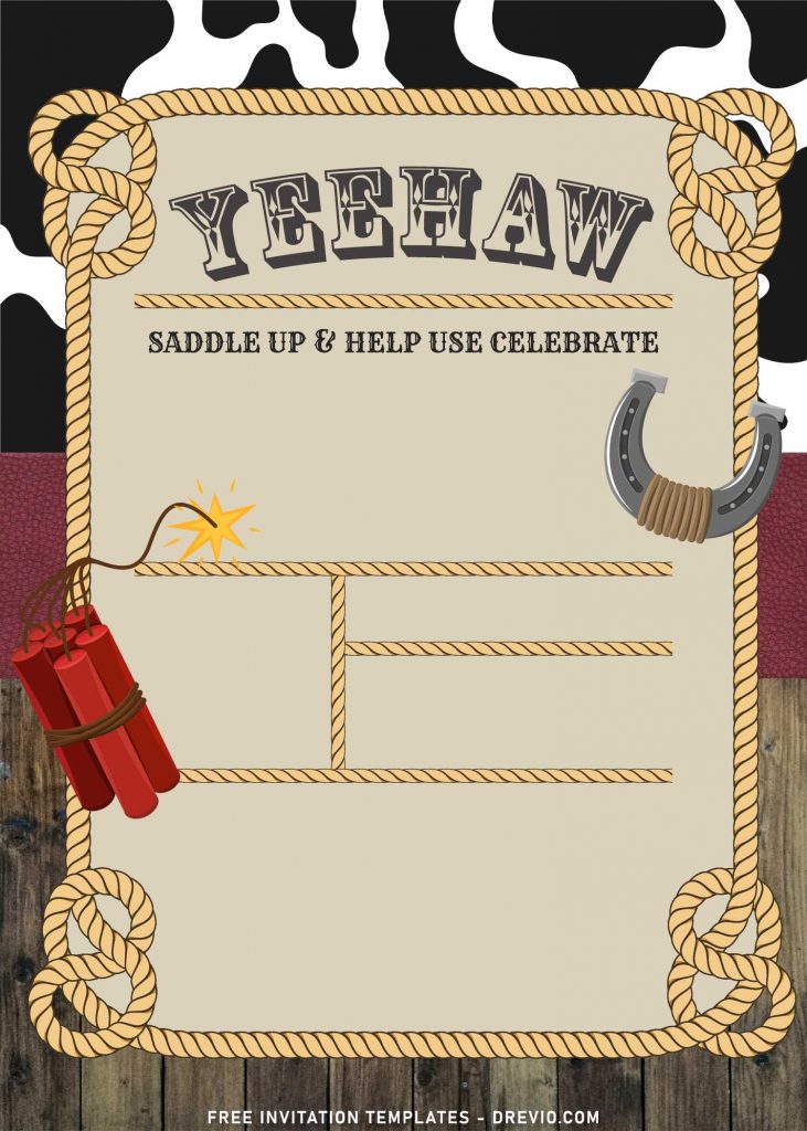 7 Adorable Rodeo Cowboy Birthday Party Invitation Templates