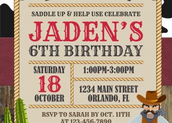 7+ Yee Haw Western Cowboy Birthday Invitation Templates