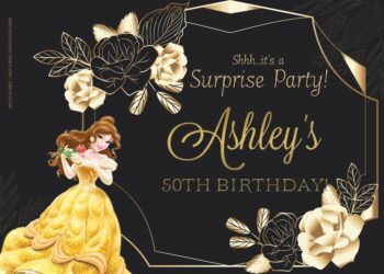 7+ Dancing In The Dark Belle Birthday Invitation Templates Title