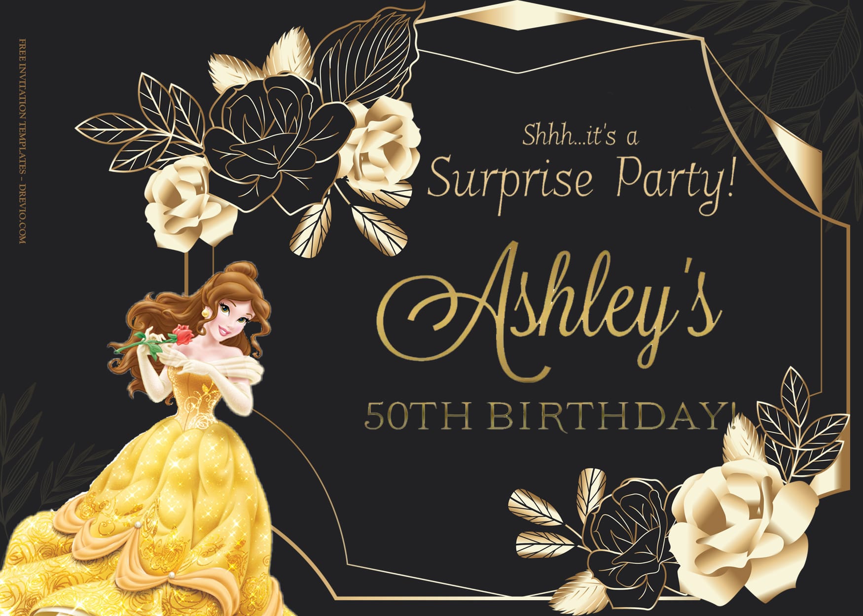 7+ Dancing In The Dark Belle Birthday Invitation Templates