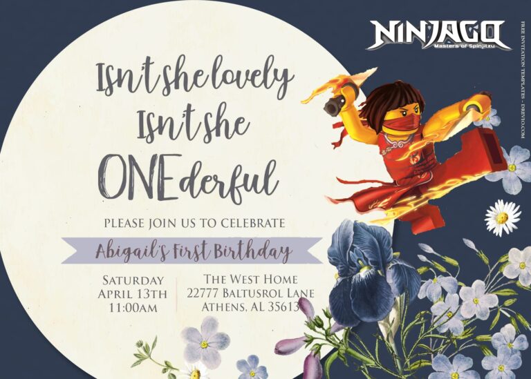 7+ Fight The Bad Lego Ninjago Birthday Invitation Templates Title