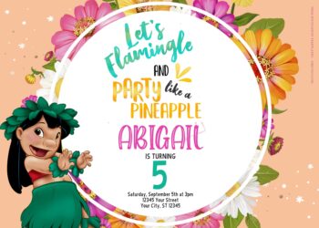 7+ Lilo And Stitch Hula Summer Birthday Invitation Templates Title