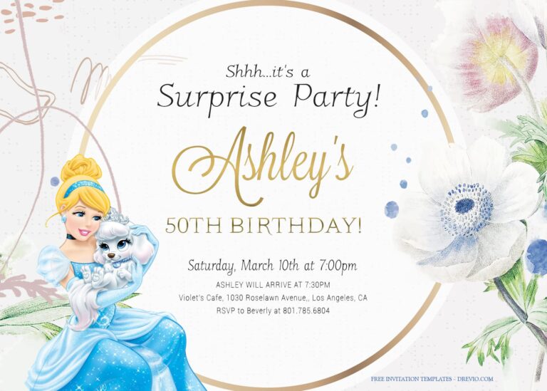 7+ Magical Dancing Of Cinderella Birthday Invitation Templates Title
