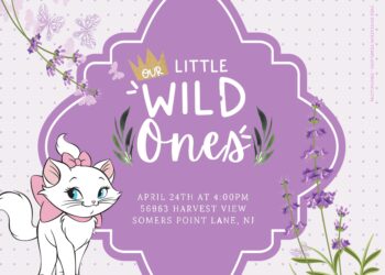 7+ Purple Fluff With Aristocats Birthday Invitation Templates Title