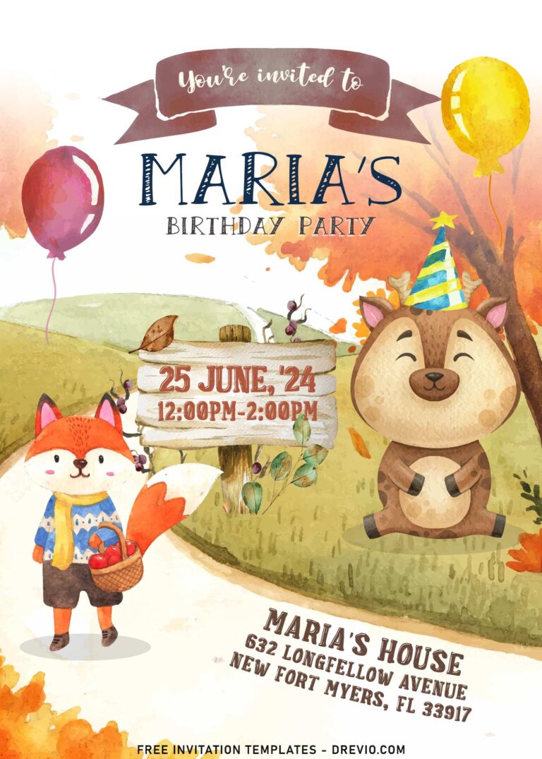 7+ Gender Neutral Woodland Birthday Invitation Templates