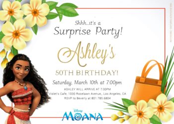 7+ Summer Bash With Moana Birthday Invitation Templates Title