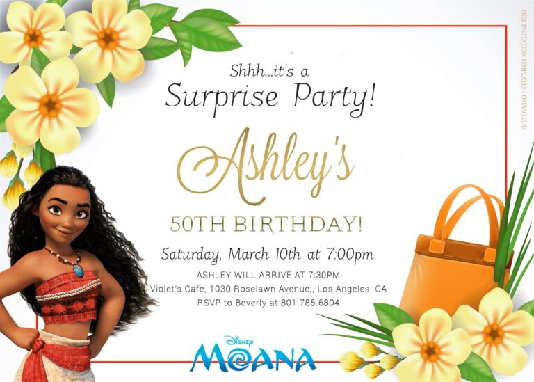 7+ Summer Bash With Moana Birthday Invitation Templates Title