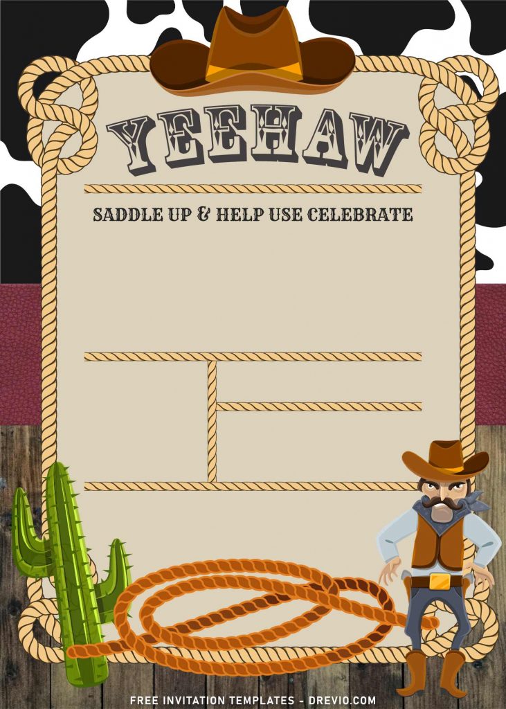 7 Western Birthday Party Invitation Templates