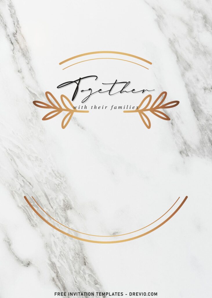 8 Gleaming Gold Marble Wedding Invitation Templates