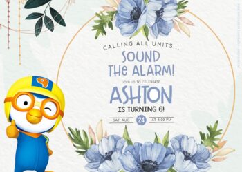 8+ Play Tag With Pororo And Friends Birthday Invitation Templates Title