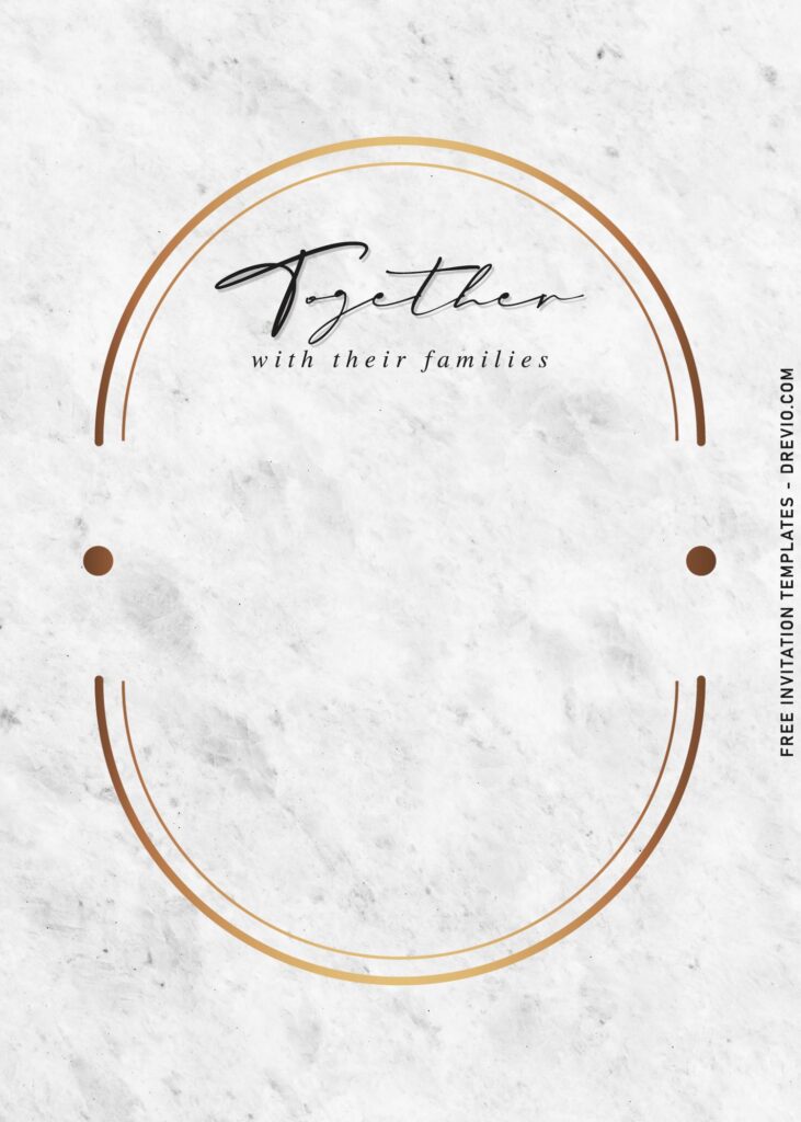 8 Stunning Golden Frame Marble Wedding Invitation Templates
