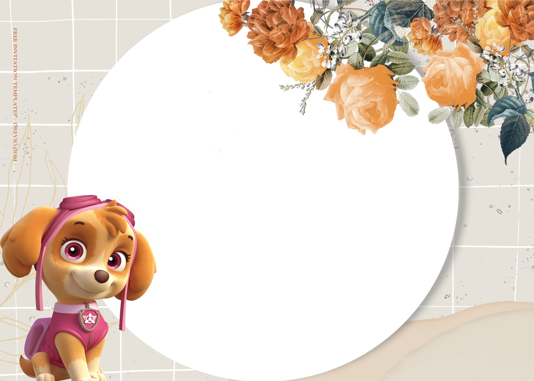 9+ Paw Patrol In Floral Action Birthday Invitation Templates Type One