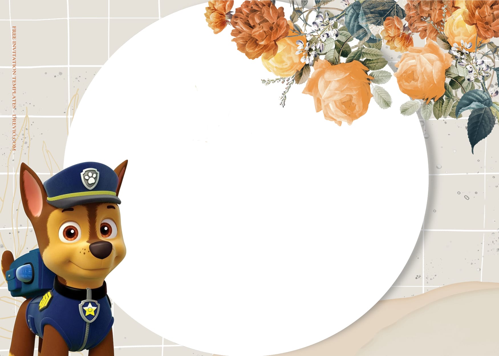 9+ Paw Patrol In Floral Action Birthday Invitation Templates Type Three