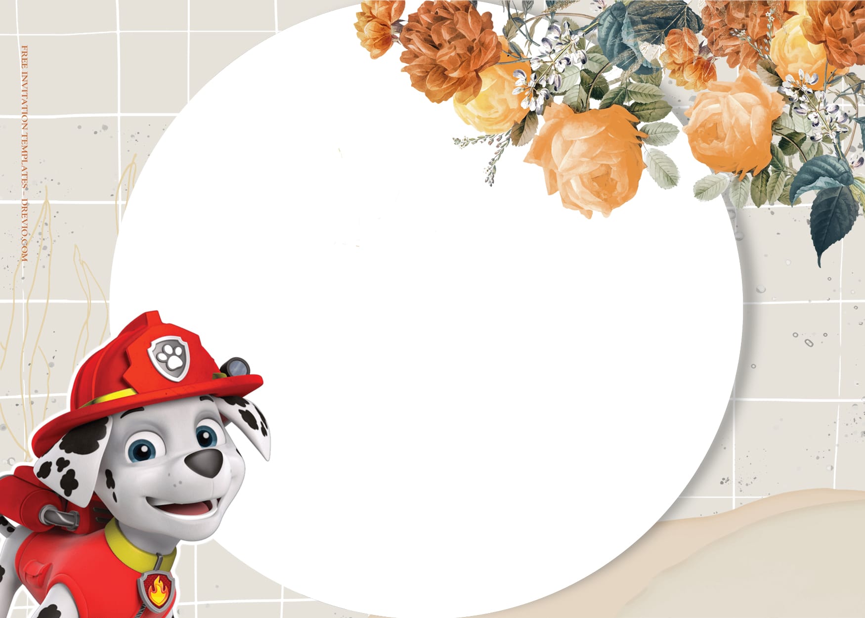 9+ Paw Patrol In Floral Action Birthday Invitation Templates Type Two