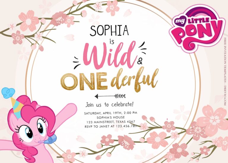9+ Pink Romance Pinkie Pie Birthday Invitation Templates Title