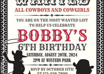 9+ Cowboy And Cowgirl Invitation Templates For Awesome Joint Birthday