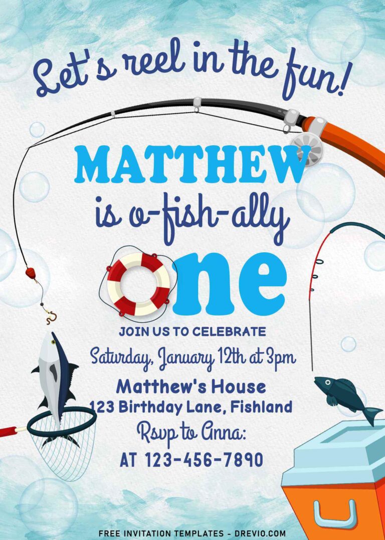 10+ Adorable O-Fish-Ally One Birthday Invitation Templates