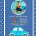 11+ Cute Transportation Drive By Kids Birthday Invitation Templates