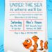 11+ Cute Fish Under The Sea Theme Birthday Invitation Templates