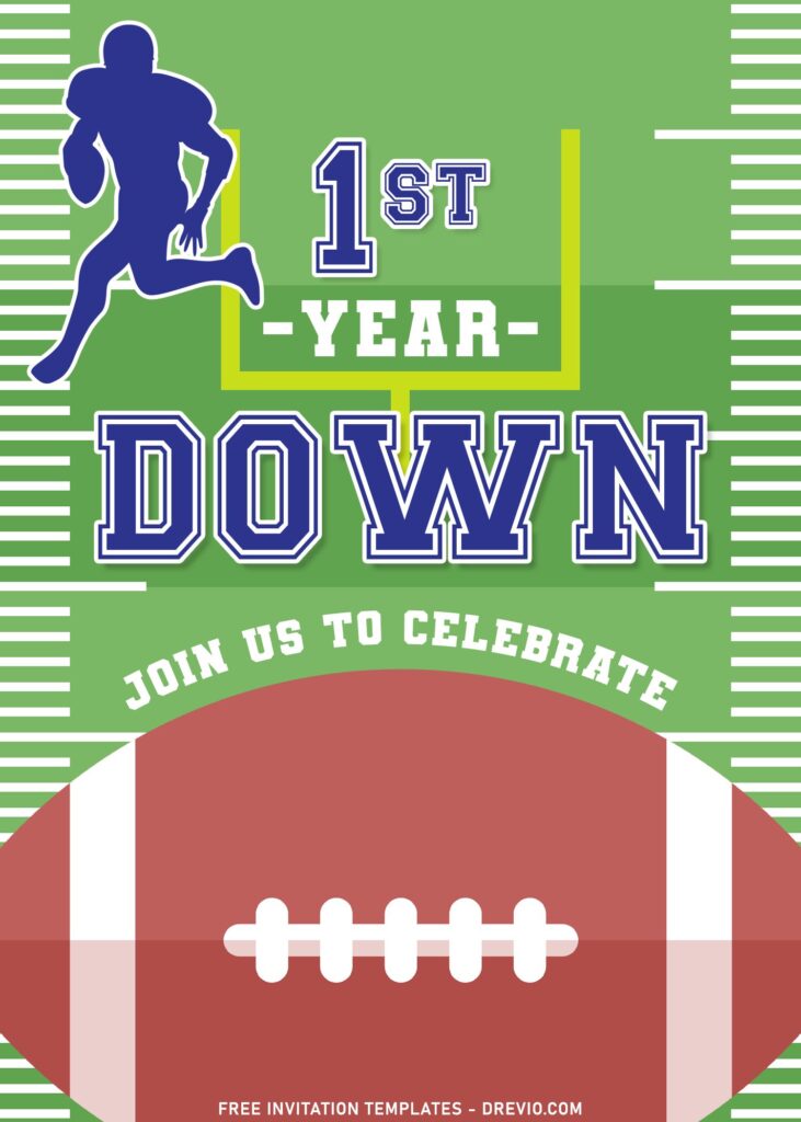 11 First Year Down First Birthday Invitation Templates