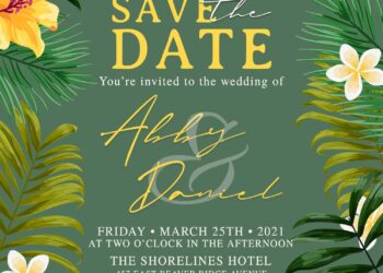 7+ Modern Summer Foliage Beach Wedding Invitation Templates