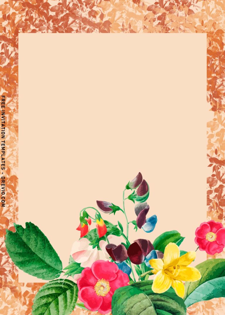 8+ Classic Floral Wedding Invitation Templates Perfect For Modern Couple with watercolor flowers