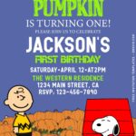10+ Charlie Brown And Friends Pumpkin Birthday Invitation Templates