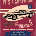 8+ Vintage Car Spectacular 50th Birthday Invitation Templates