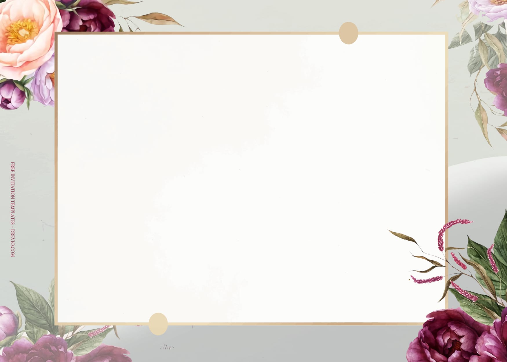 8+ Maroon Bordeaux Beauty Floral Wedding Invitation Templates Type Five