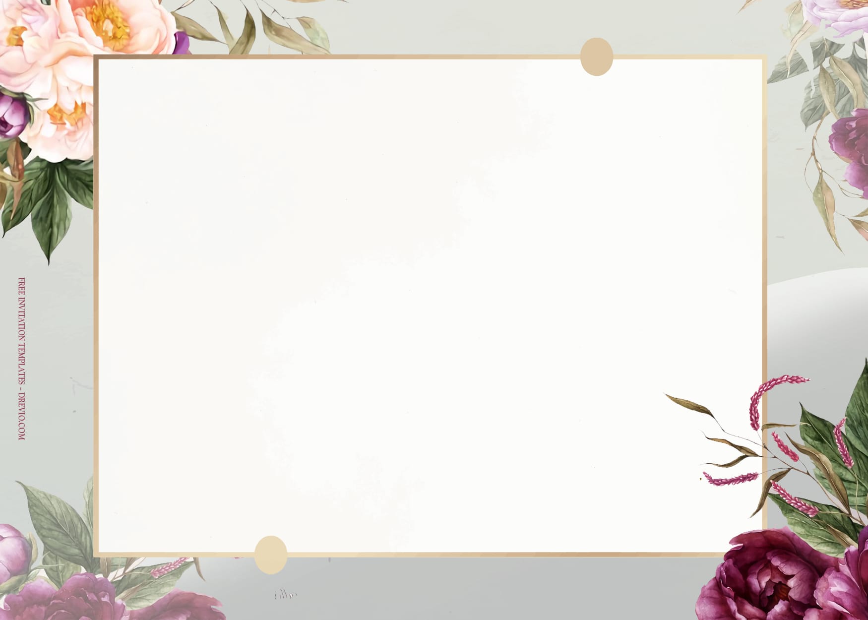 8+ Maroon Bordeaux Beauty Floral Wedding Invitation Templates Type Four