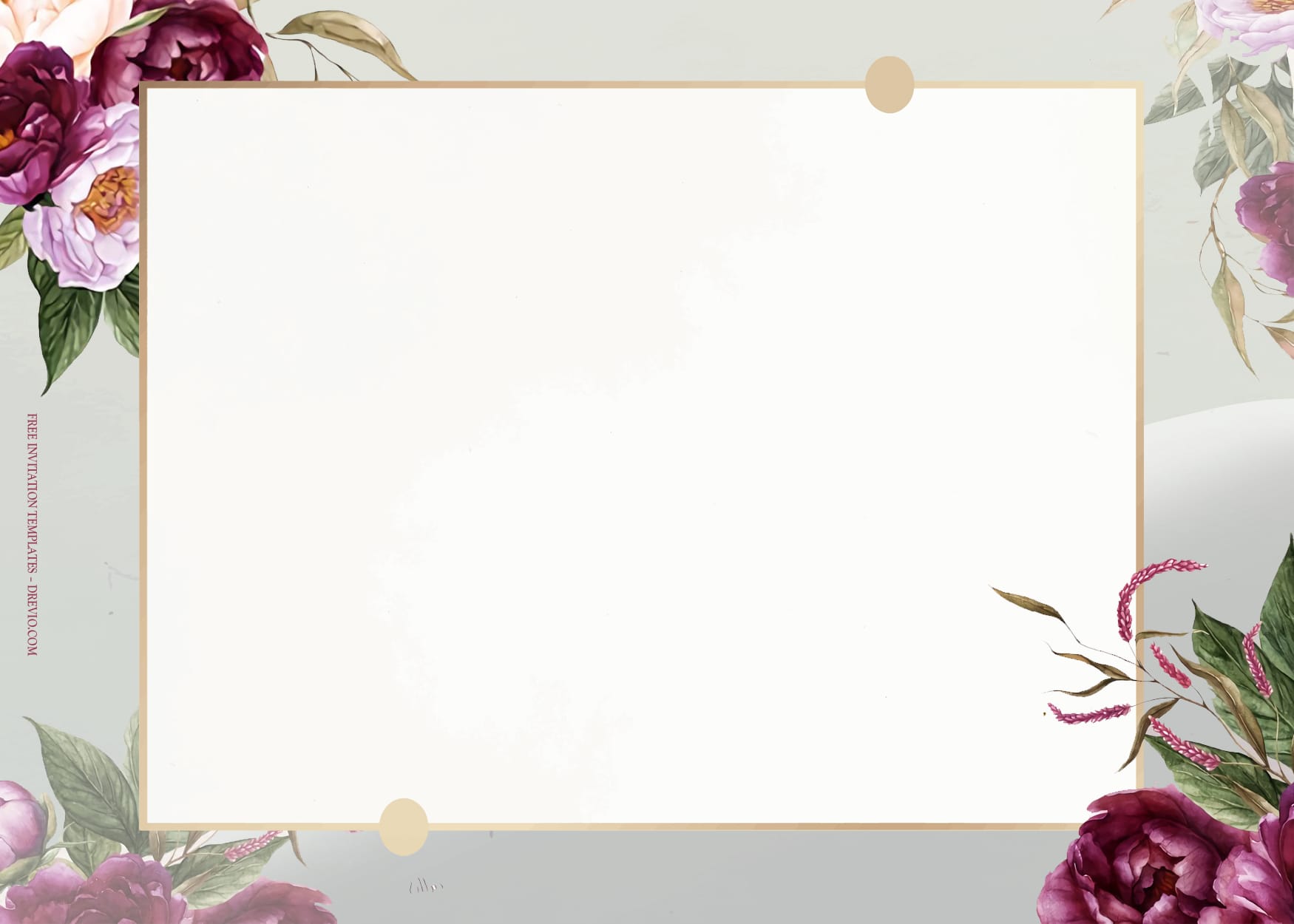 8+ Maroon Bordeaux Beauty Floral Wedding Invitation Templates Type Seven