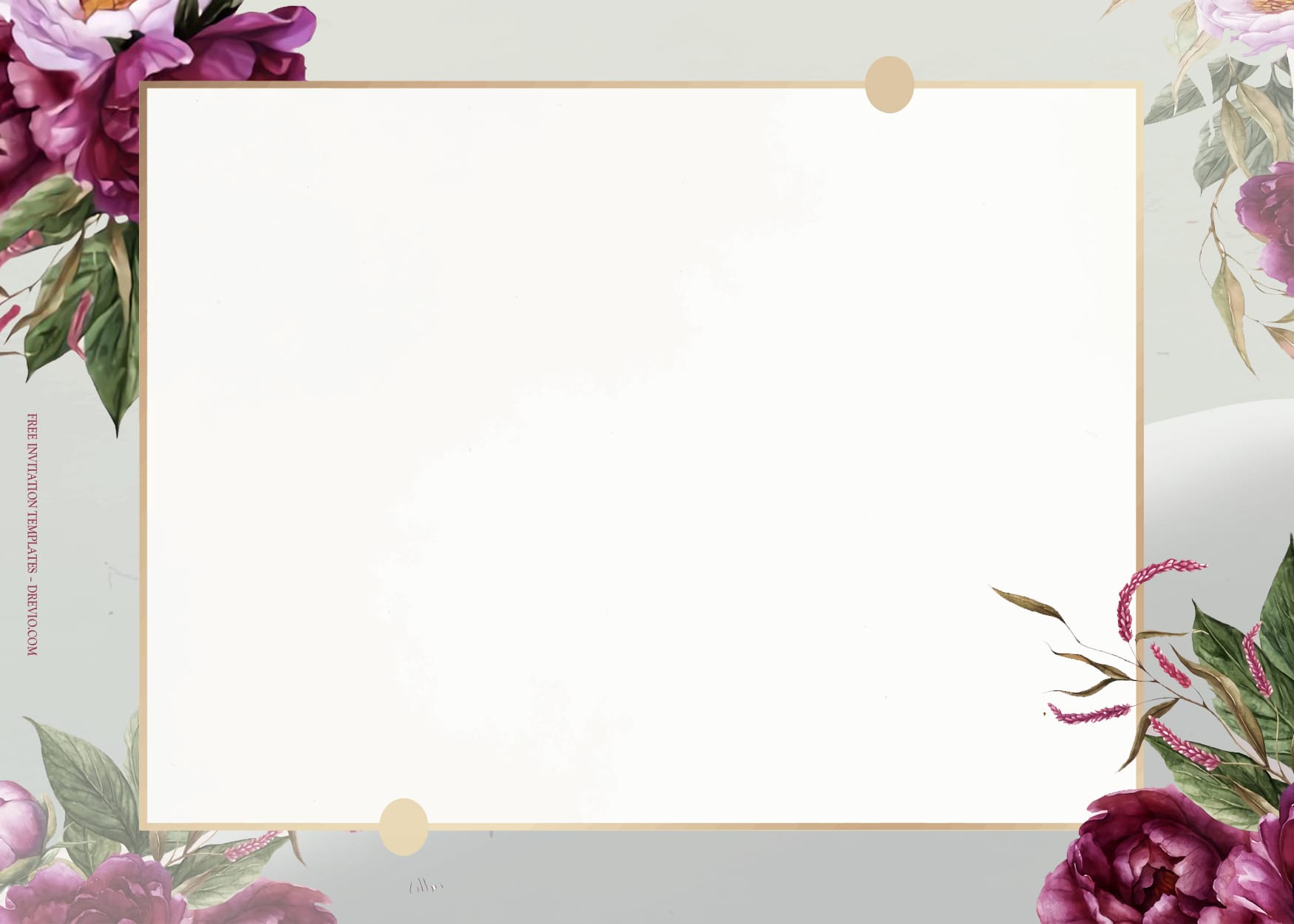 8+ Maroon Bordeaux Beauty Floral Wedding Invitation Templates Type Six