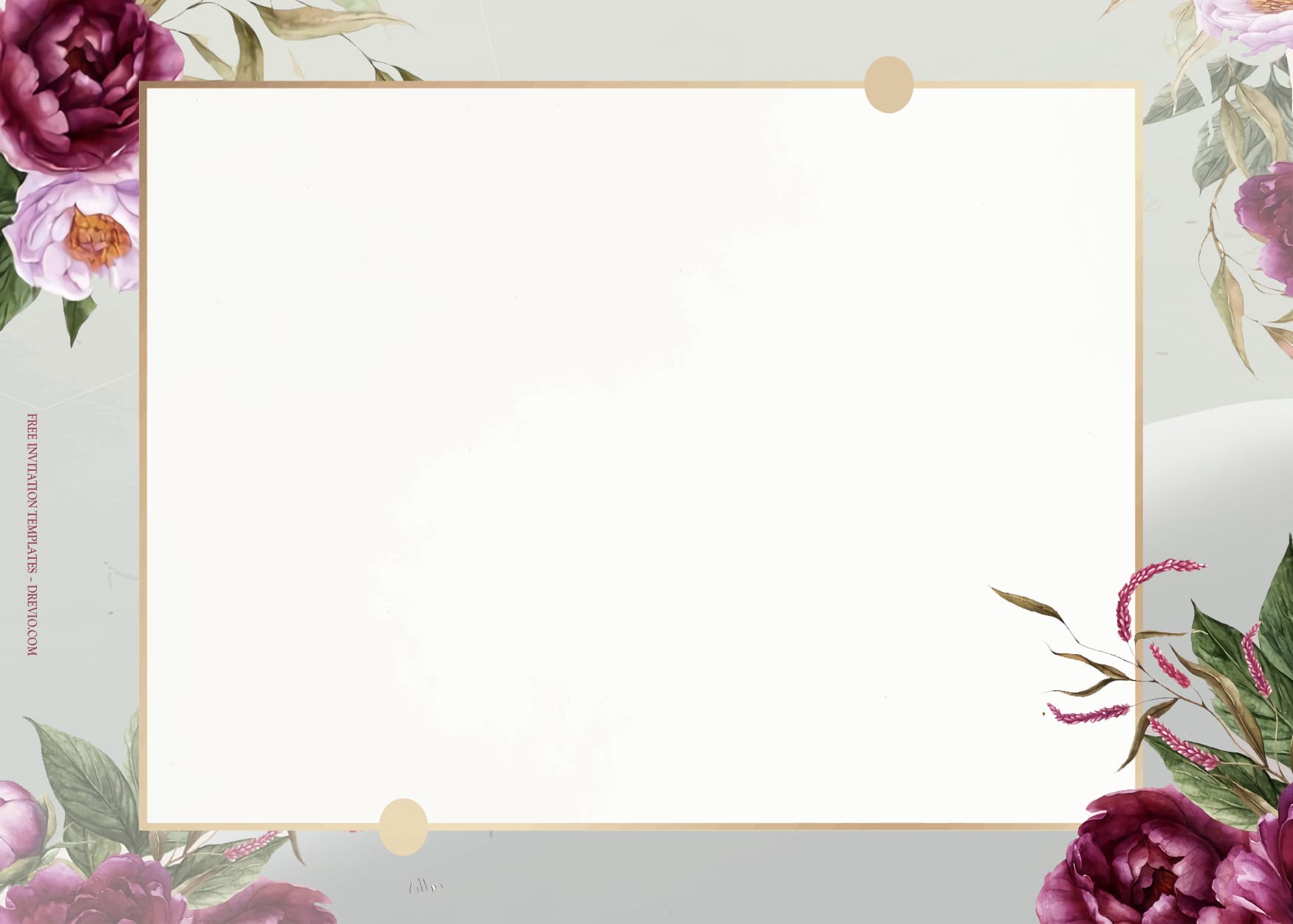 8+ Maroon Bordeaux Beauty Floral Wedding Invitation Templates Type Three